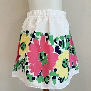 Lilly Pulitzer Doodlebug Daisy white multi skirt M